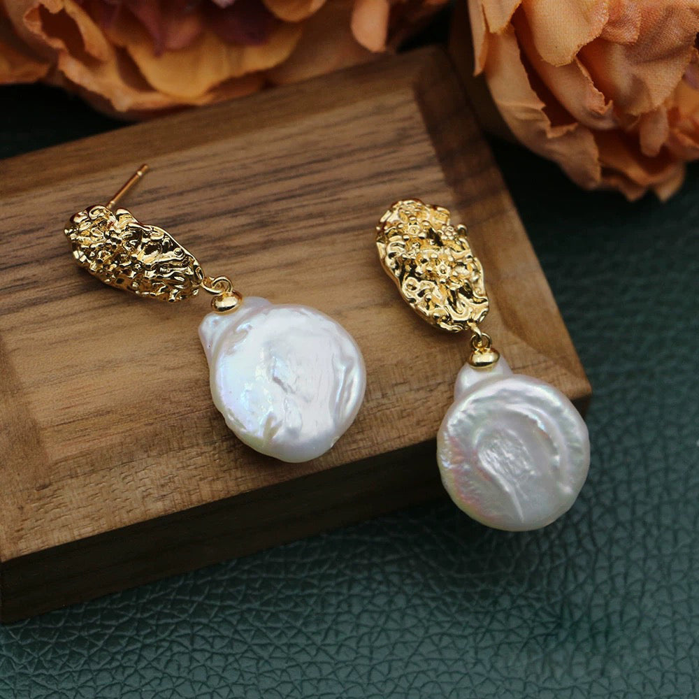 Baroque Blossom Pearl Earrings
