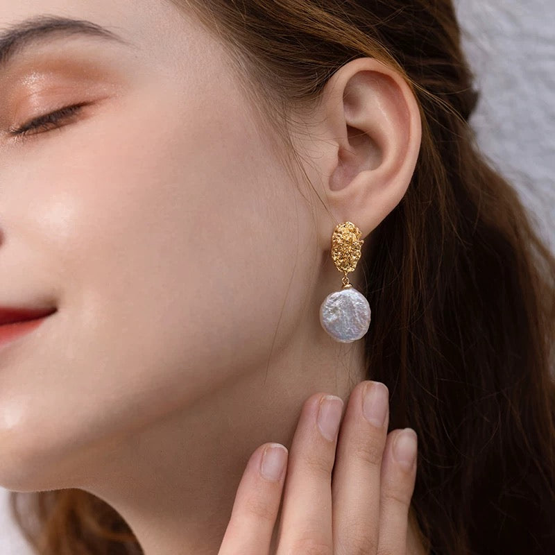 Baroque Blossom Pearl Earrings