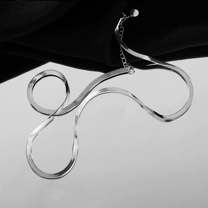 Serpentine Flow Sterling Silver Chain