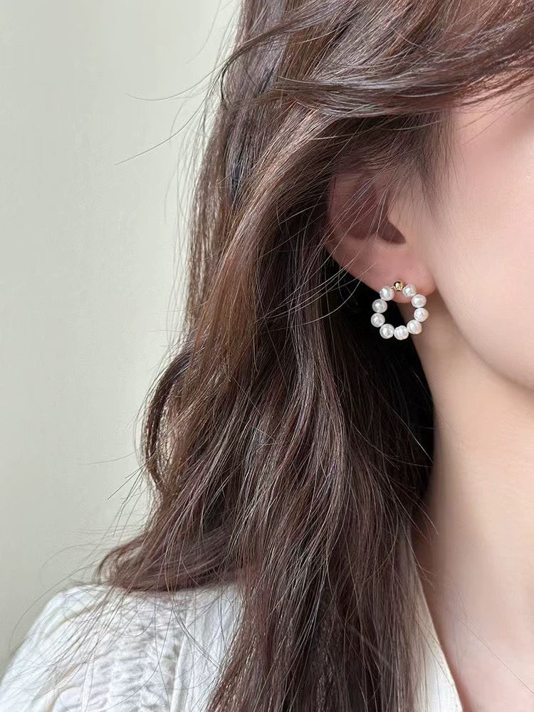 Pearl Halo Elegance Earrings