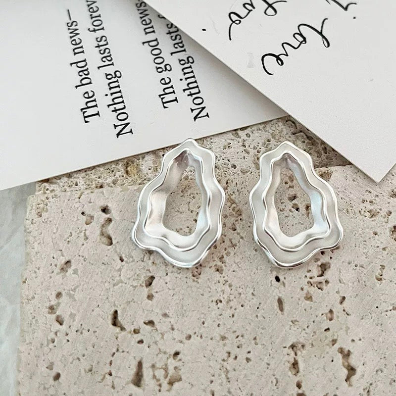 Ripple Essence Sterling Silver Earrings