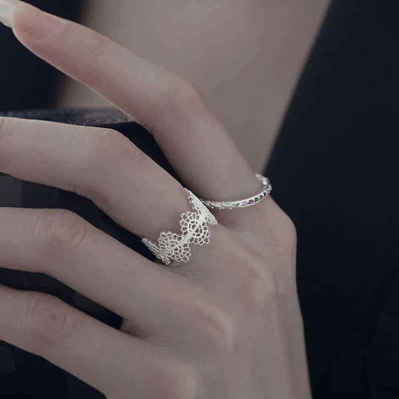Sterling Silver Lace Filigree Ring