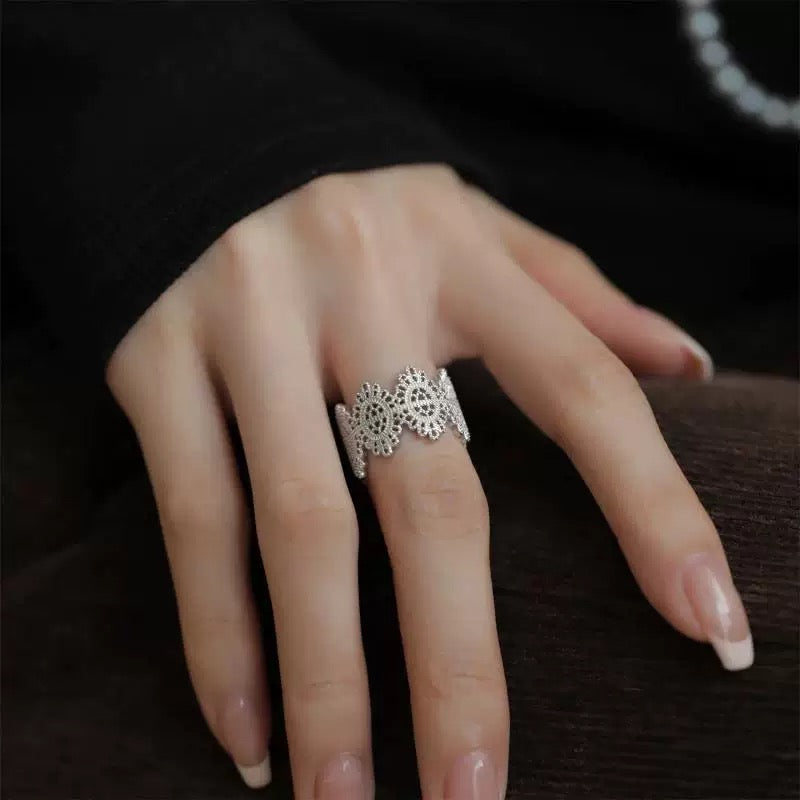 Sterling Silver Lace Filigree Ring
